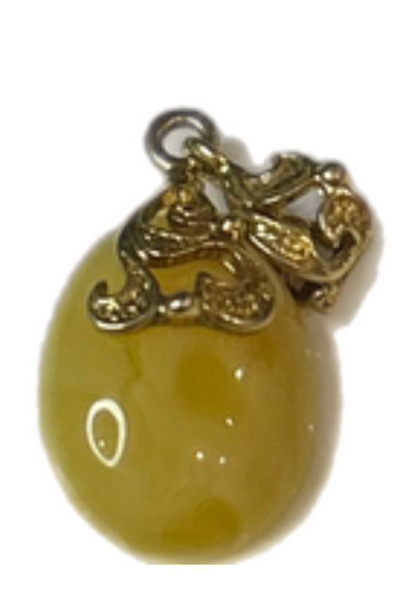 Gulbärnsten hängessmycke