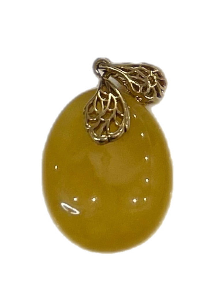 Gulbärnsten hängessmycke