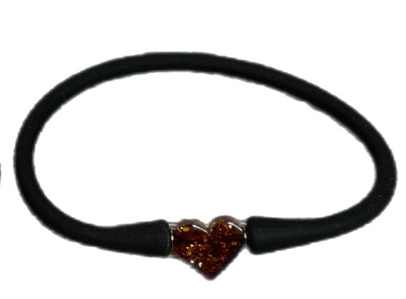 gummi armband med bärnsten