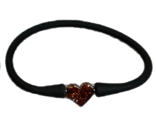 gummi armband med bärnsten